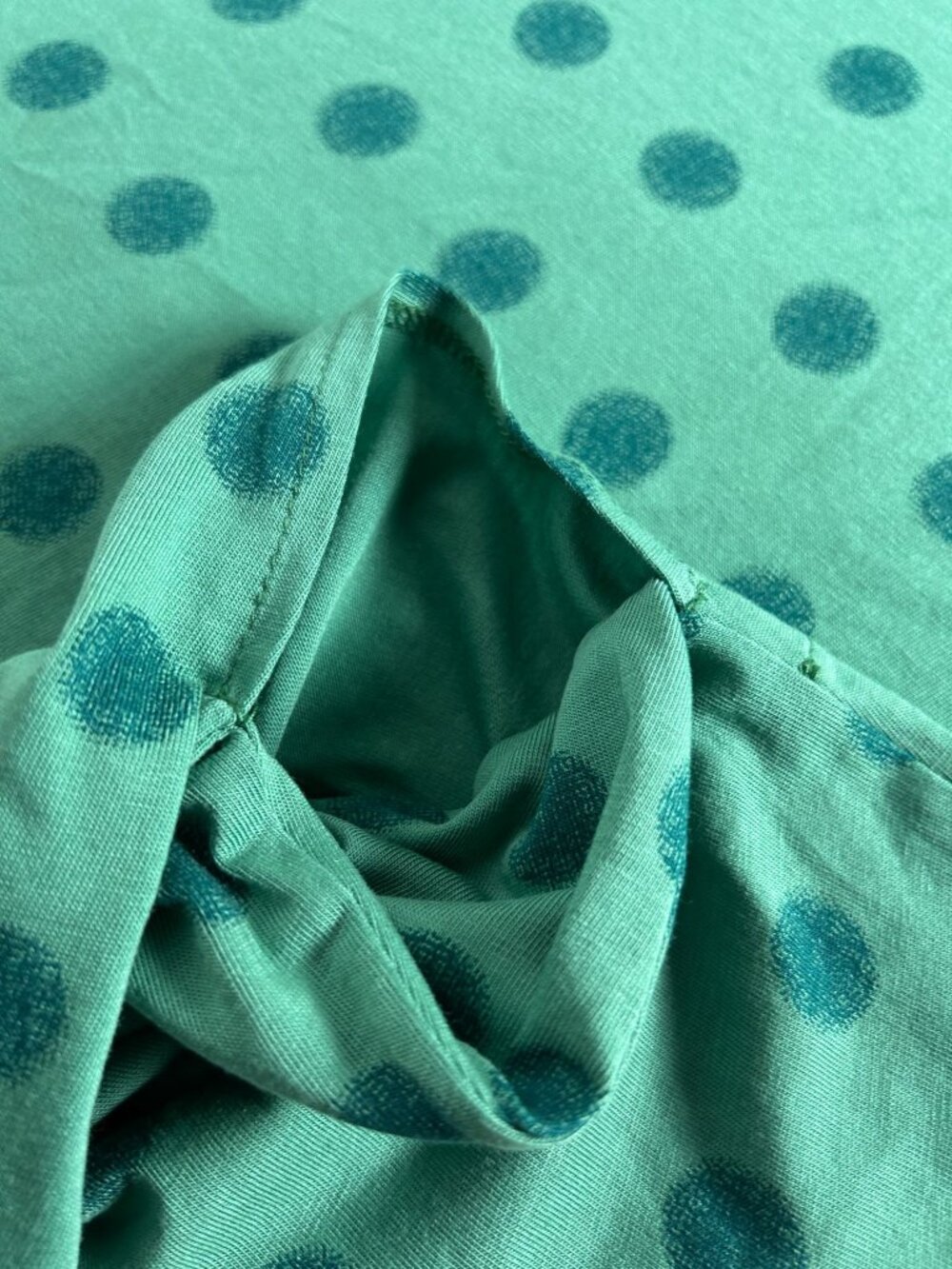 Gudrun Sjoden Womens Green Polka Dot Long Sleeve Shift Dress XL Organic Cotton - Picture 7 of 10